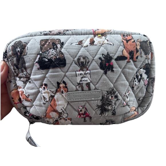 💕Vera Bradley Dog Show Like Best in Show Dogs Small Cosmetic Travel Bag Empty - Picture 1 of 4